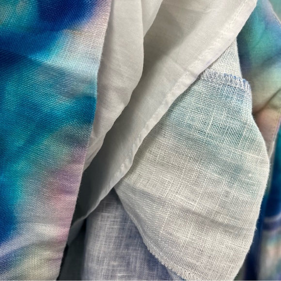 Elegant Multicolor Puff Sleeve Dress - Picture 13 of 16